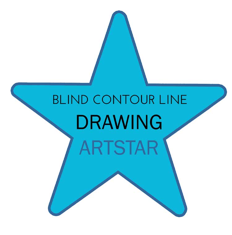 DRAWING BLIND CONTOUR LINE star